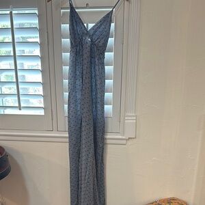 Lovestitch Blue Block print Maxi Dress